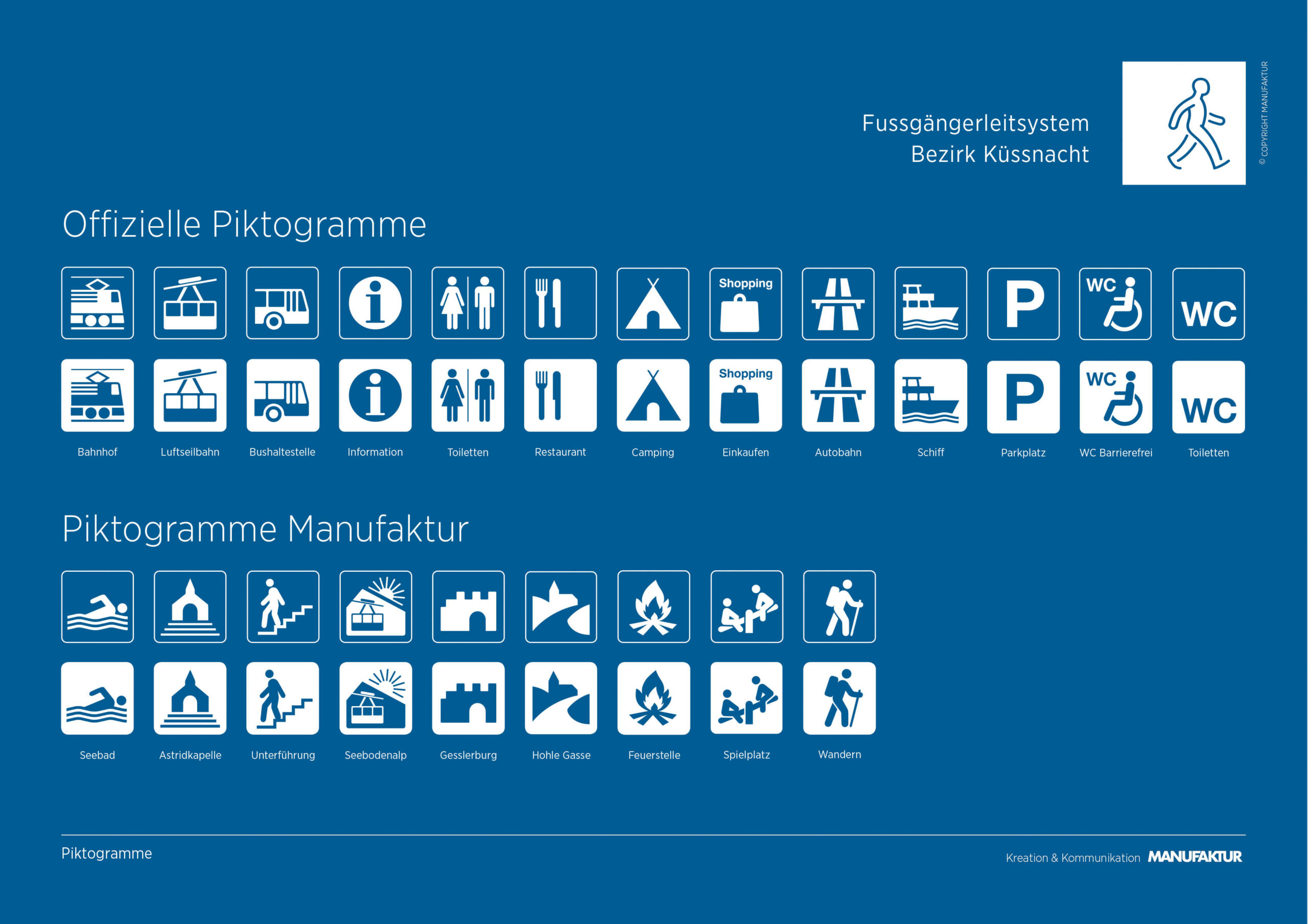 Das Grafik Design der Manufaktur zeigt die Signaletik, der Lageplan, das Layout, die Stele, den Wegweiserund das Produkt Design.
Projektleitung, Corporate Identity, Branding, Entwicklung und Realisation, Grafik, Gestaltung und Design von Manufaktur, Kreation & visuelle Kommunikation. Auch Werbung, Werbe Text, Konzeption, Logo machen wir gerne